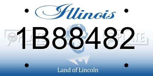 1B88482 Illinois License Plate