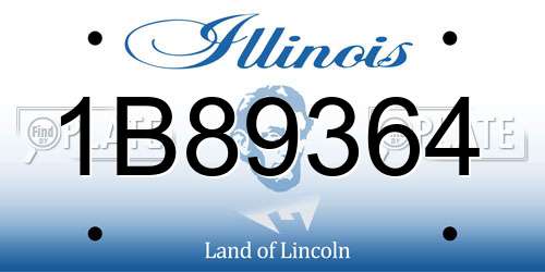 1B89364 Illinois License Plate