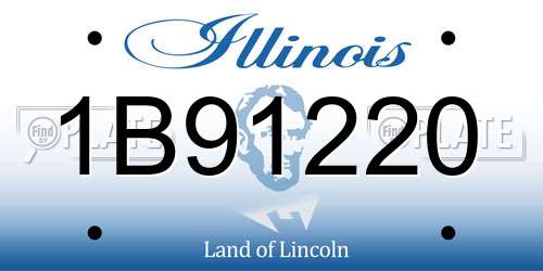 1B91220 Illinois License Plate