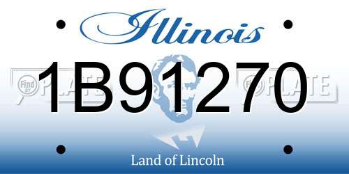 1B91270 Illinois License Plate