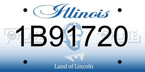 1B91720 Illinois License Plate