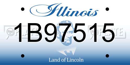 1B97515 Illinois License Plate