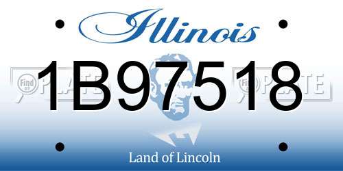 1B97518 Illinois License Plate