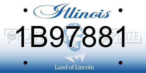 1B97881 Illinois License Plate