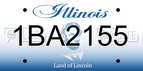 1BA2155 Illinois License Plate