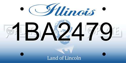 1BA2479 Illinois License Plate