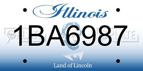 1BA6987 Illinois License Plate