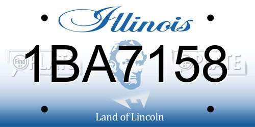 1BA7158 Illinois License Plate