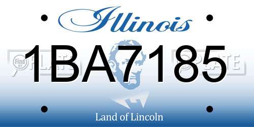 1BA7185 Illinois License Plate