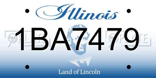 1BA7479 Illinois License Plate