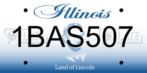 1BAS507 Illinois License Plate
