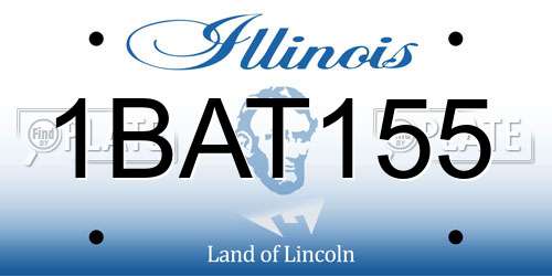 1BAT155 Illinois License Plate