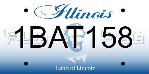 1BAT158 Illinois License Plate