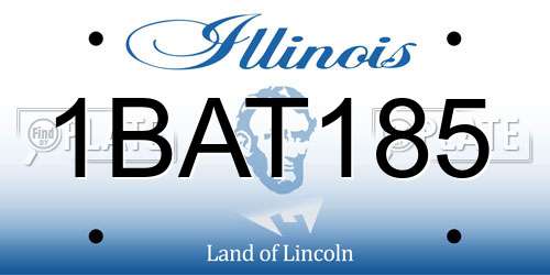 1BAT185 Illinois License Plate