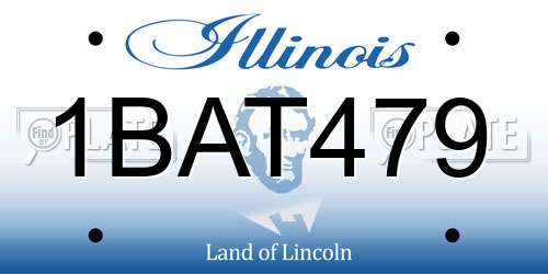 1BAT479 Illinois License Plate