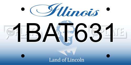 1BAT631 Illinois License Plate