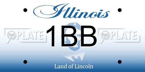 1BB Illinois License Plate