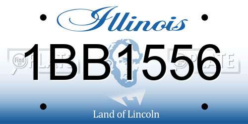1BB1556 Illinois License Plate