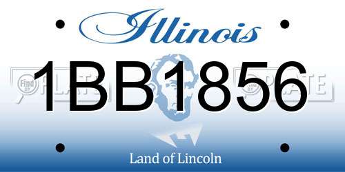 1BB1856 Illinois License Plate