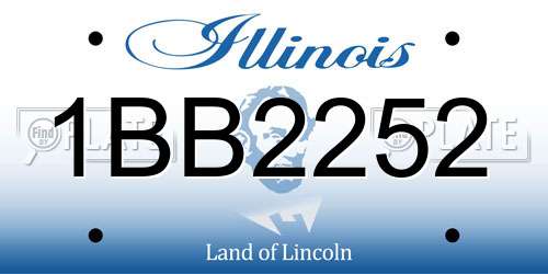 1BB2252 Illinois License Plate