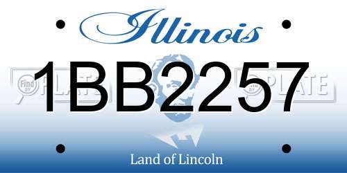 1BB2257 Illinois License Plate