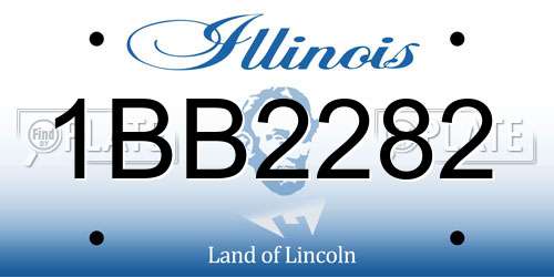 1BB2282 Illinois License Plate