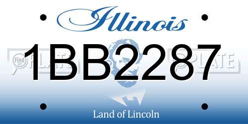 1BB2287 Illinois License Plate