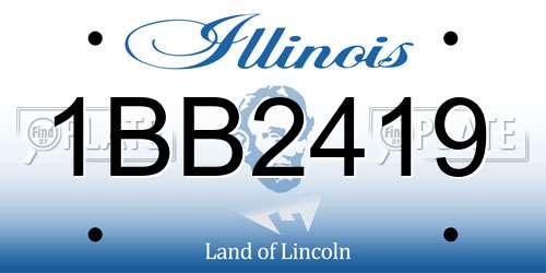 1BB2419 Illinois License Plate