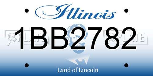 1BB2782 Illinois License Plate