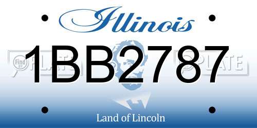 1BB2787 Illinois License Plate