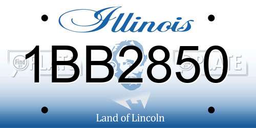 1BB2850 Illinois License Plate
