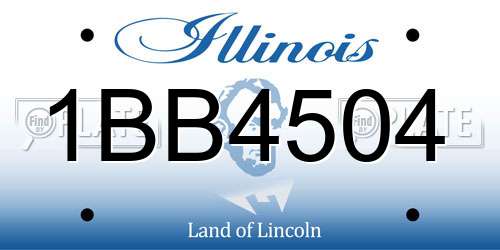 1BB4504 Illinois License Plate