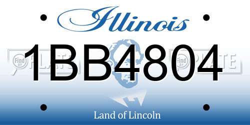 1BB4804 Illinois License Plate