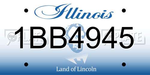1BB4945 Illinois License Plate