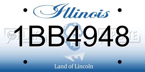 1BB4948 Illinois License Plate