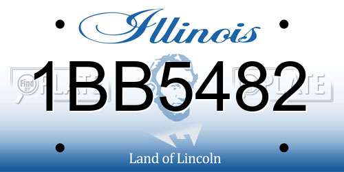1BB5482 Illinois License Plate