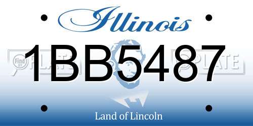 1BB5487 Illinois License Plate