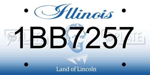 1BB7257 Illinois License Plate