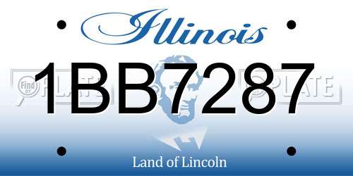 1BB7287 Illinois License Plate