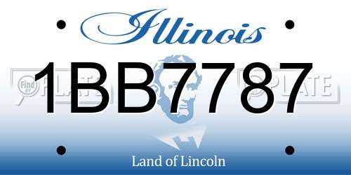 1BB7787 Illinois License Plate