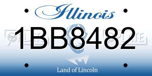 1BB8482 Illinois License Plate