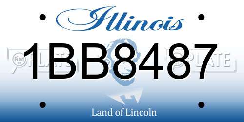 1BB8487 Illinois License Plate