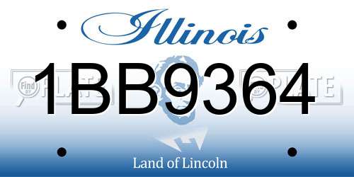 1BB9364 Illinois License Plate