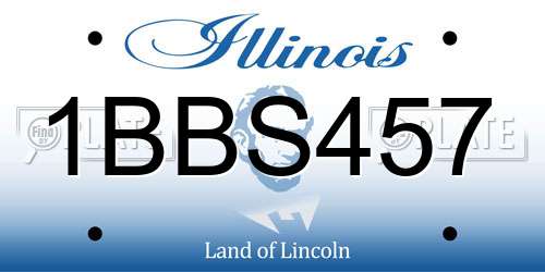 1BBS457 Illinois License Plate