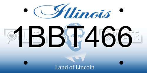1BBT466 Illinois License Plate