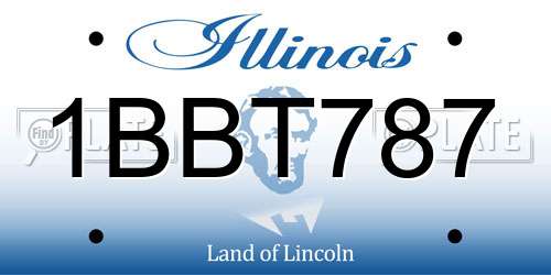 1BBT787 Illinois License Plate