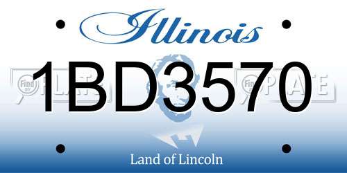 1BD3570 Illinois License Plate