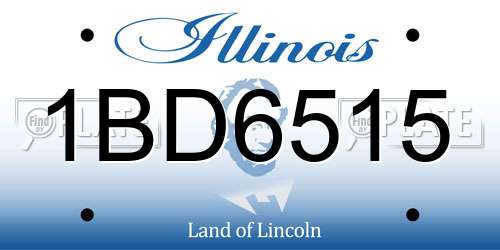 1BD6515 Illinois License Plate