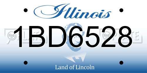 1BD6528 Illinois License Plate