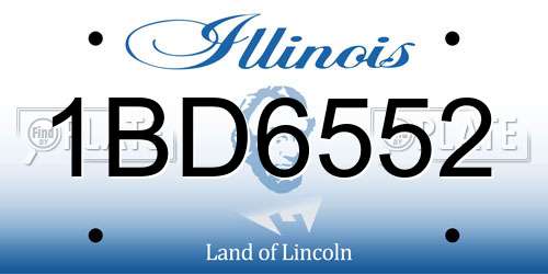 1BD6552 Illinois License Plate